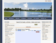 Tablet Screenshot of library.southeasterntech.edu